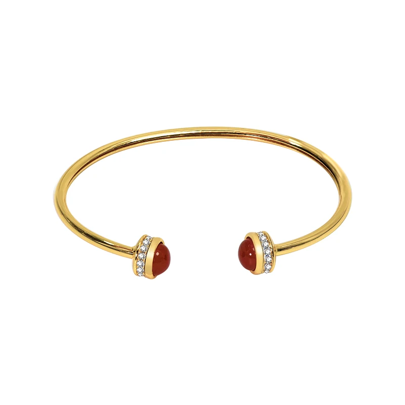 Cuff  Bracelets For Women Crystal Gold color Plated Bangle Bracelet for Women Gift Adjustable Fashion Luxury Brand Open