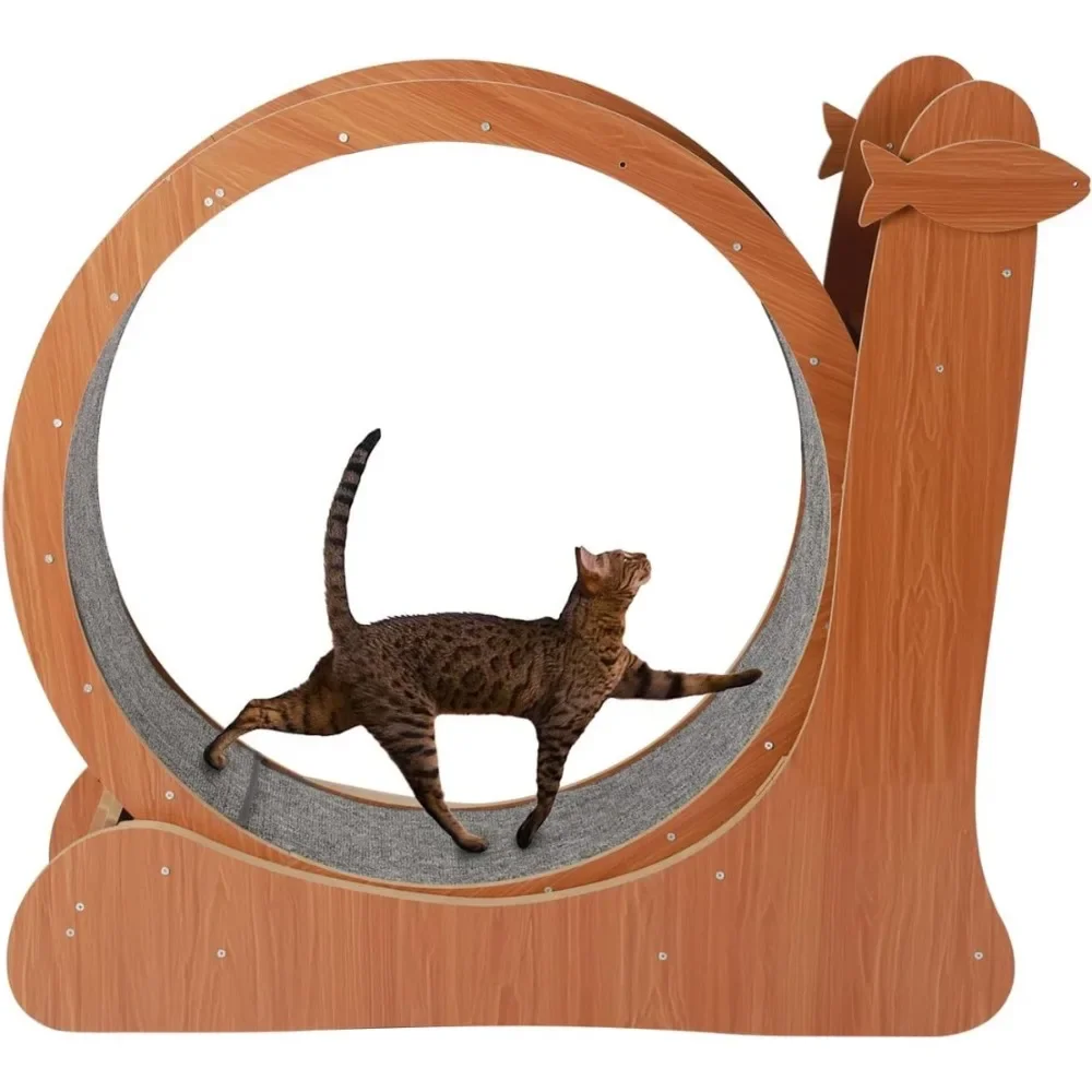 

Cat Exercise Wheel for Indoor,Exerciser with Scratching Post Teaser, Cat Treadmill Running for Fitness Weight Loss