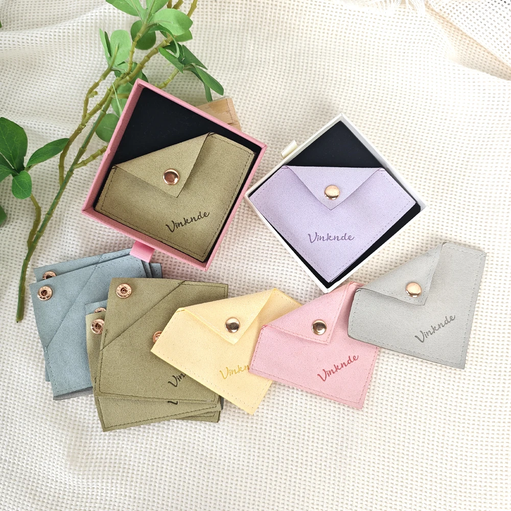 

100 шт., бархатные сумки для ювелирных изделий из микрофибры, треугольные серьги-клипсы, упаковочная сумка с логотипом, органайзер для свадебного подарка для детского душа, сумка