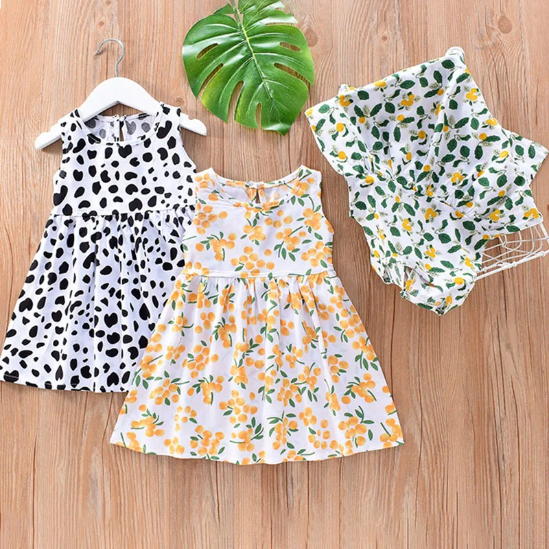 Dresses Summer For Girls Sleeveless Cute Print Girl Princess Dress Kids Party Girls Dress Kids Girl Fashion Clothings