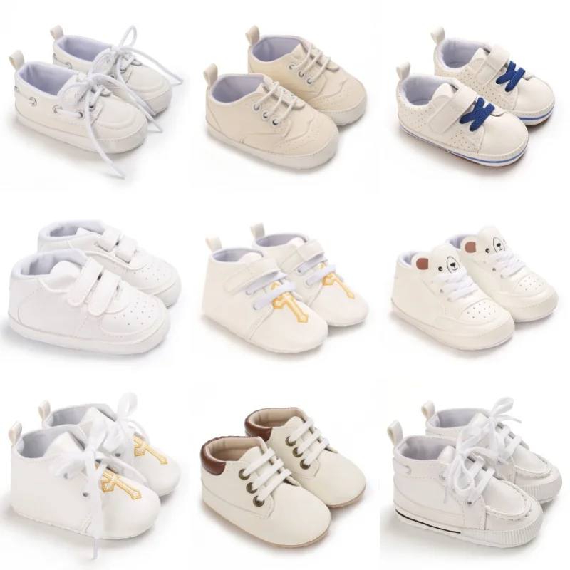 

Spring and Autumn White Series 0-1 Year Old Baby Shoes Soft soled Cotton Cloth 0-6-12 Months Baby Walking Shoes