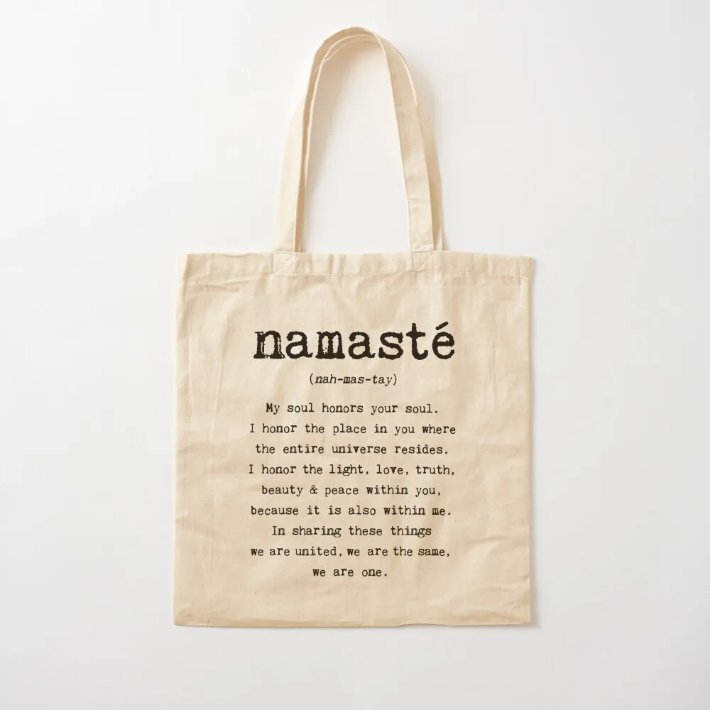 Namaste. Tote Bag reusable shopping bag woman shopper bags bags aesthetic Canvas