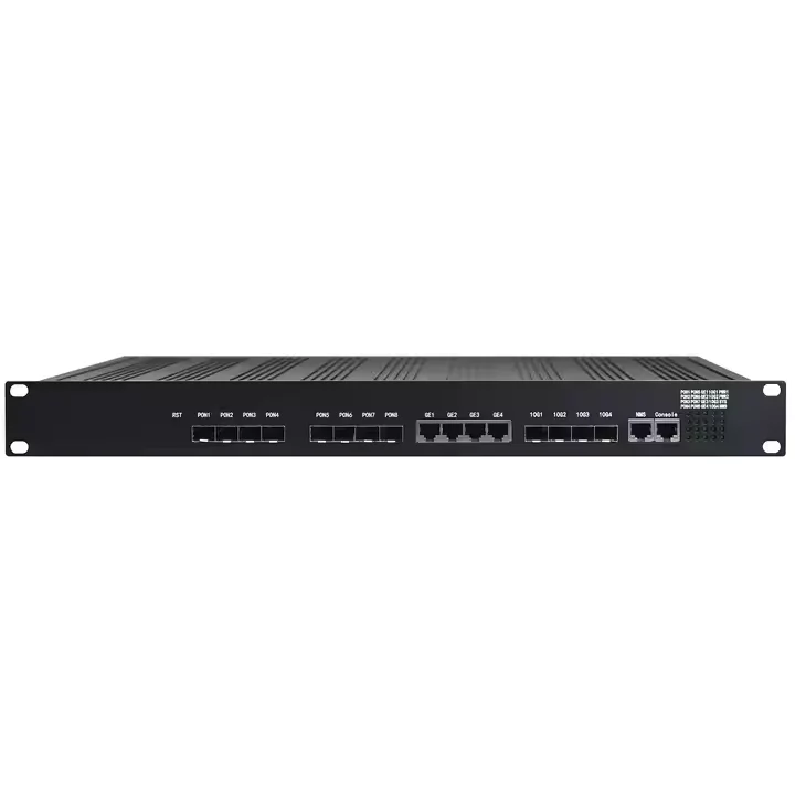 

FTTH Industrial Grade 8 PON Port EPON OLT With Uplink 4-Port GE + 4 Port 10G SFP PON