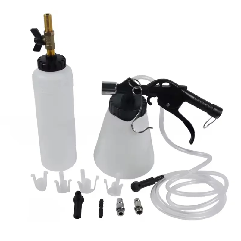 

Car Brake Bleeder Hydraulic Pump Kit 1L 0.75L With Fluid Tank And Tubing Oil Change Air Purge Tool For Trucks