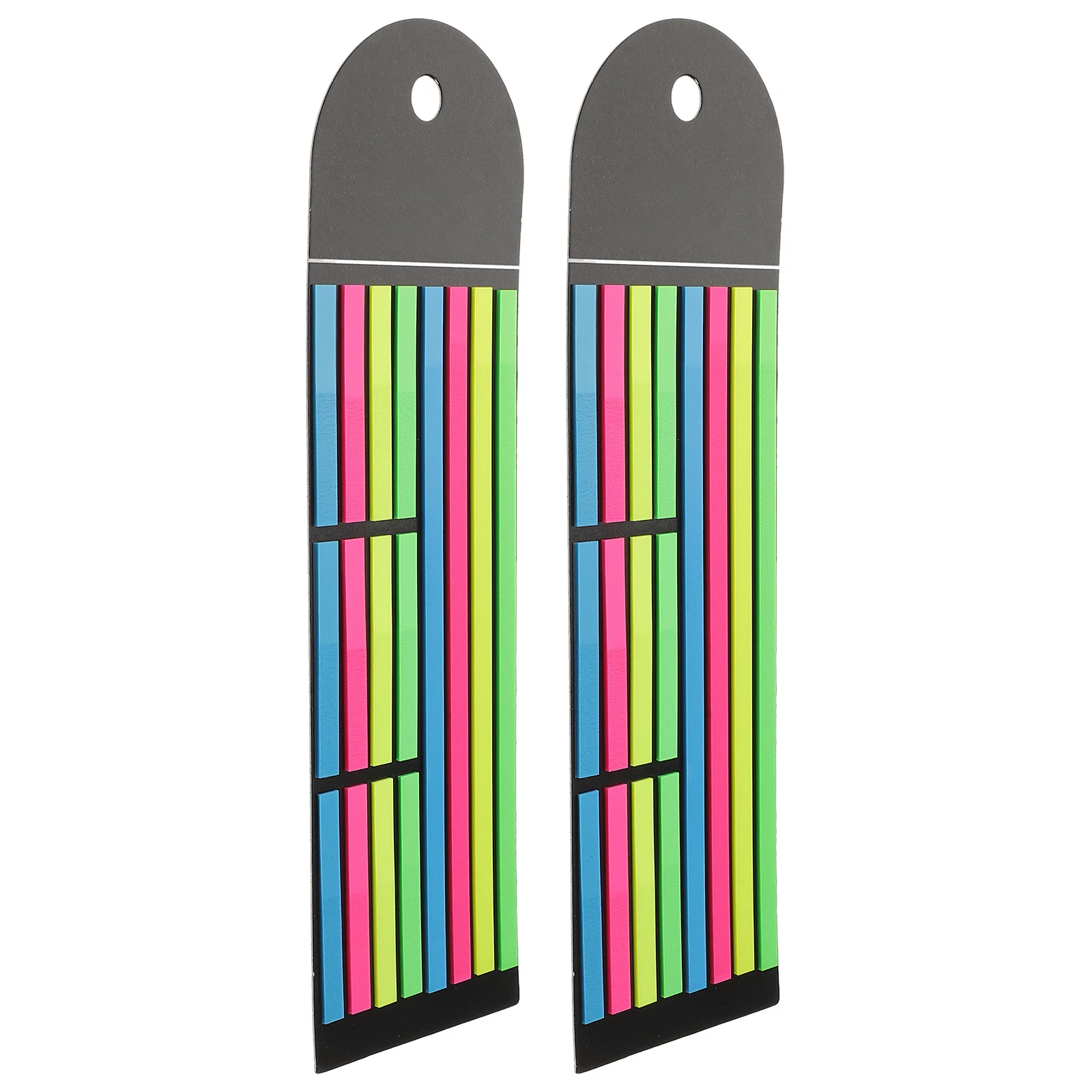 

2Pcs Fluorescent Reading Strips Colorful Sticky Tabs for Annotating Books Highlighter Tape Page Markers Adhesive Notebook Tabs