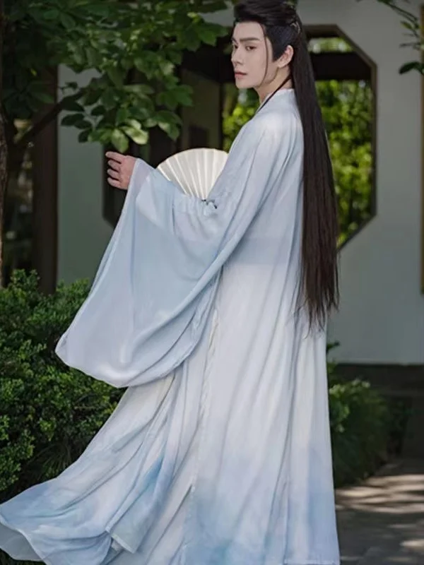 Original Hanfu male style Chinese style large-sized Hanfu ancient costume role-playing chivalrous hero Chinese folk Hanfu