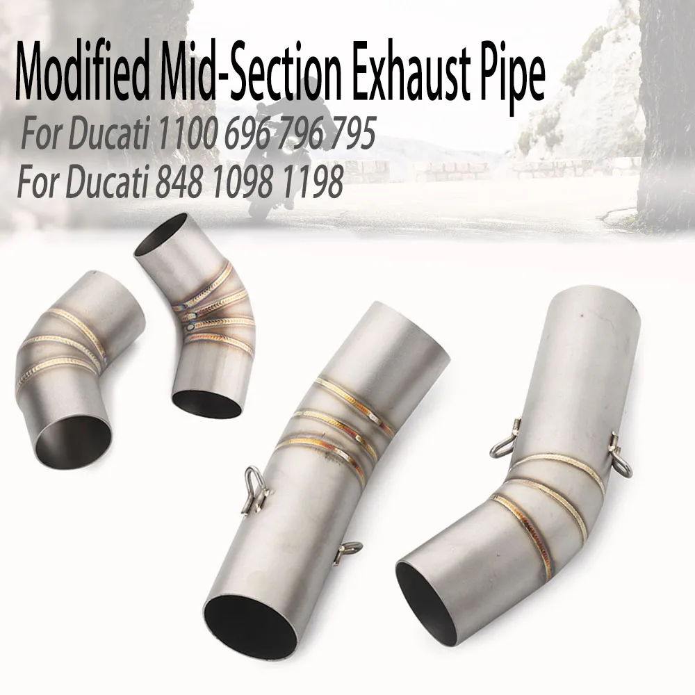

Motorcycle Exhaust Pipe Modification Suitable for Ducati 1100 1098 1198 696 796 795 848 Modified Mid-section Exhaust Pipe