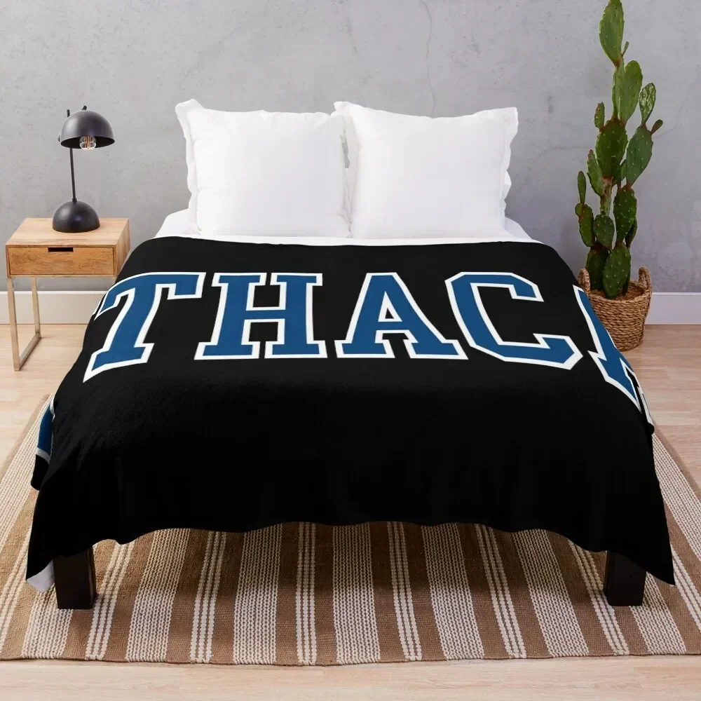 ithaca - college font curved Throw Blanket Soft Plaid sofa bed Blankets