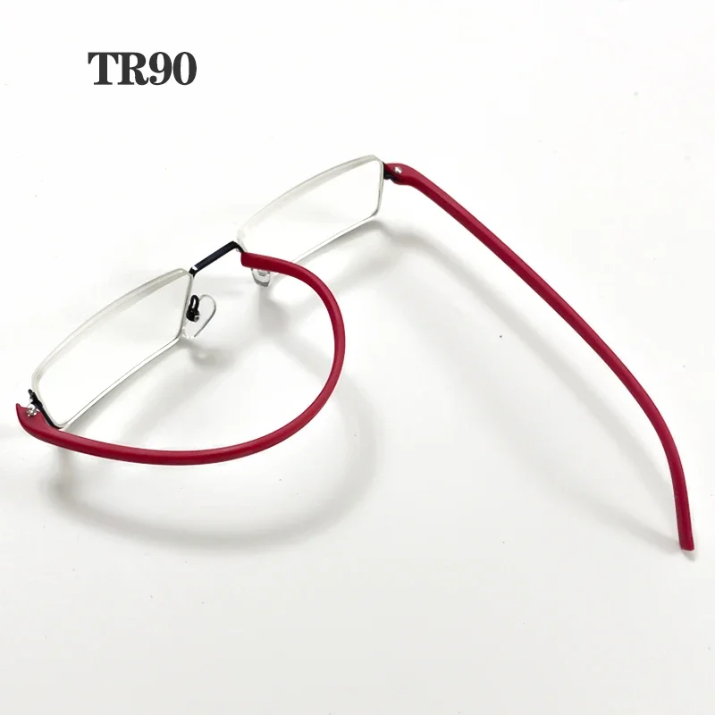 Metal Anti-Blue Light Reading Glasses Men Half Frame Prescription Eyeglasses Male TR90 Eyewear +0 +1.0 +1.5 +2.0 +2.5 +3.0 +3.5