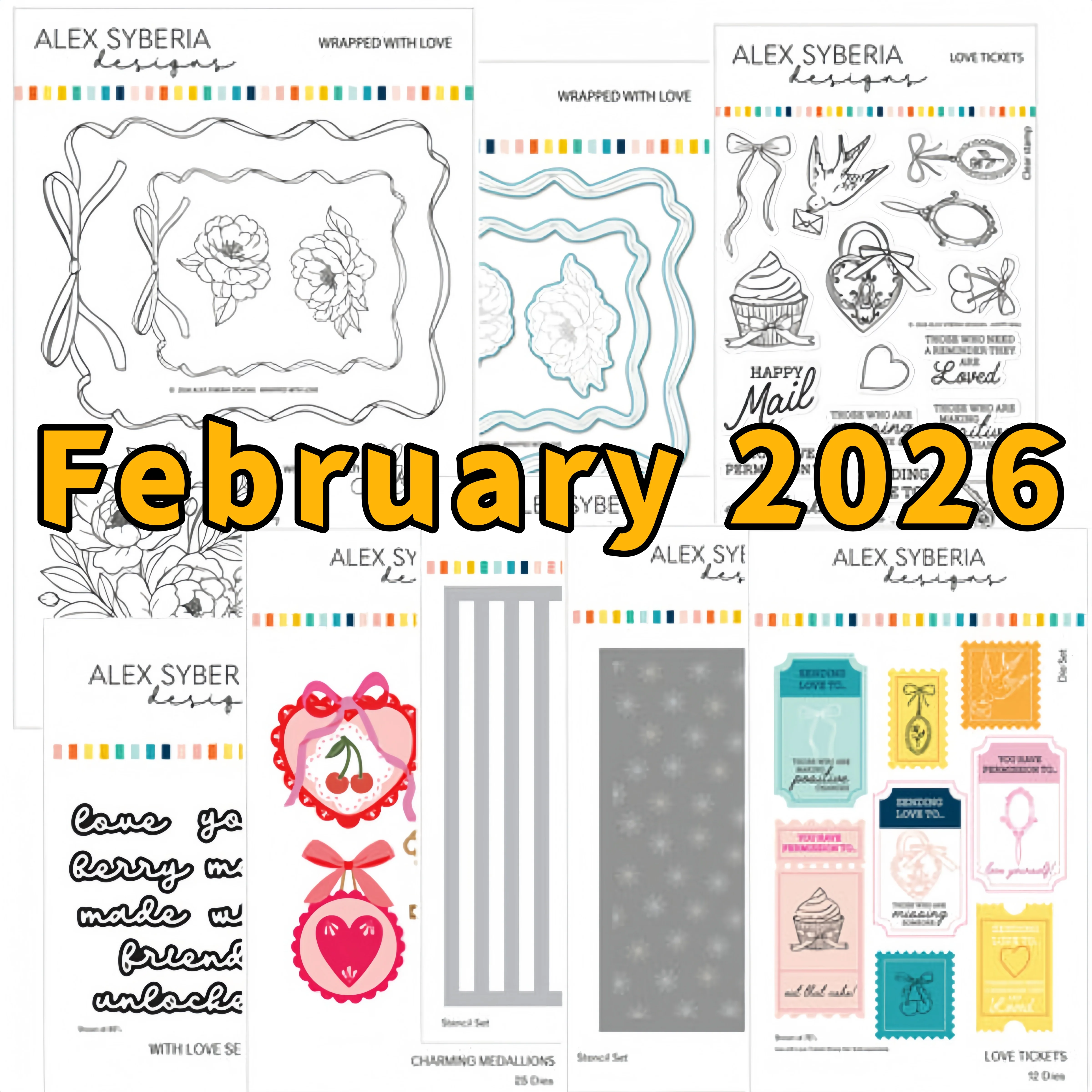 Heart Medallions Love Tickets Metal Cutting Dies Clear Stamps Stencil for DIY Making Gift Card Scrapbook 2026 Valentine's Day