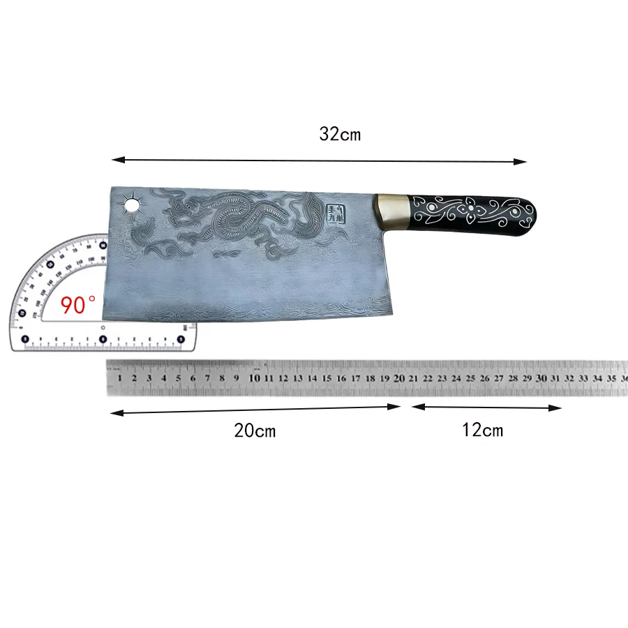 8 Inch Husa Knife Handmade Damascus Steel Blade Ultra Sharp Chefs Cleaver Chopper Slicing Kitchen Knives Bone Meat Poultry Tools