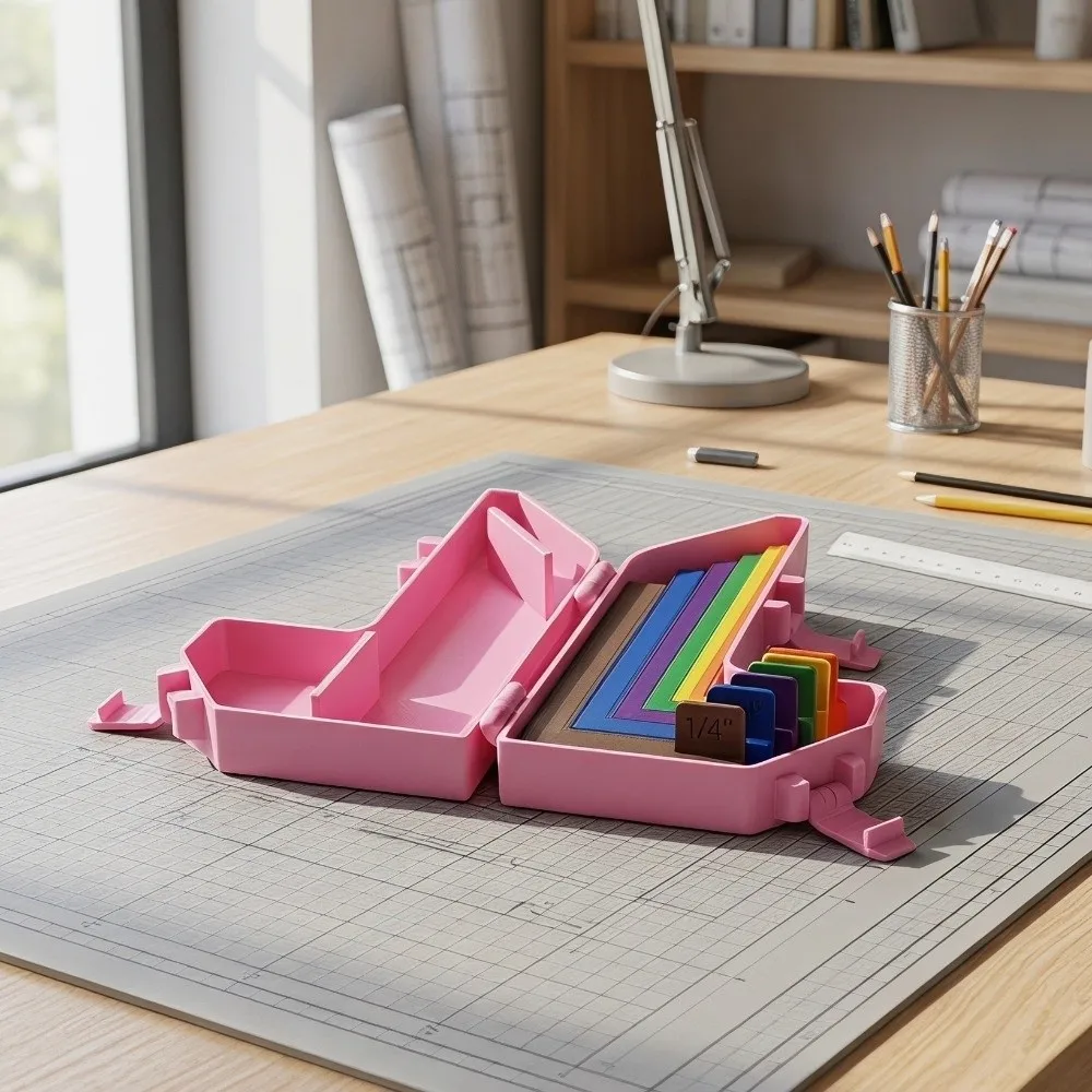 5/7pcs Multi-size Paper Crafting Alignment Guides Color-coded Matting Spacers Paper Positioning Rulers Set Size Tabs