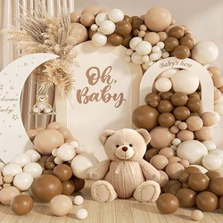 Palloncini marroni nudi Ghirlanda Decorazioni per feste di compleanno Kit arco per palloncini in sabbia bianca Baby Shower Fidanzati per matrimoni Decorazione Globos