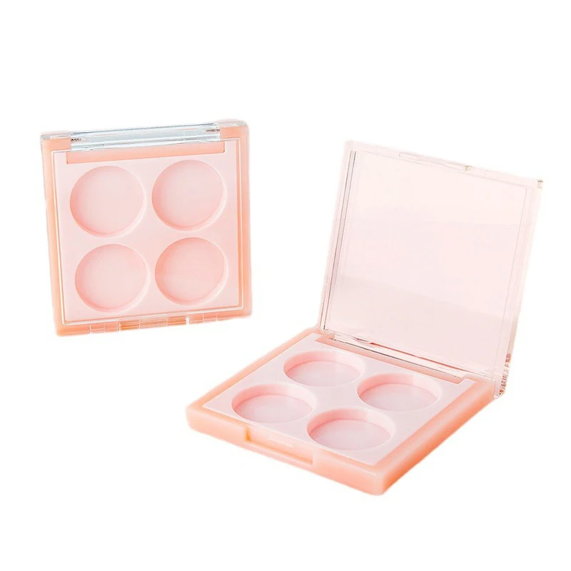 4 Grids Rectangular Eyeshadow Pigment Empty Container Palettes Clear Plastic Portable Lipstick Dispenser Case Tray Makeup Cosmet