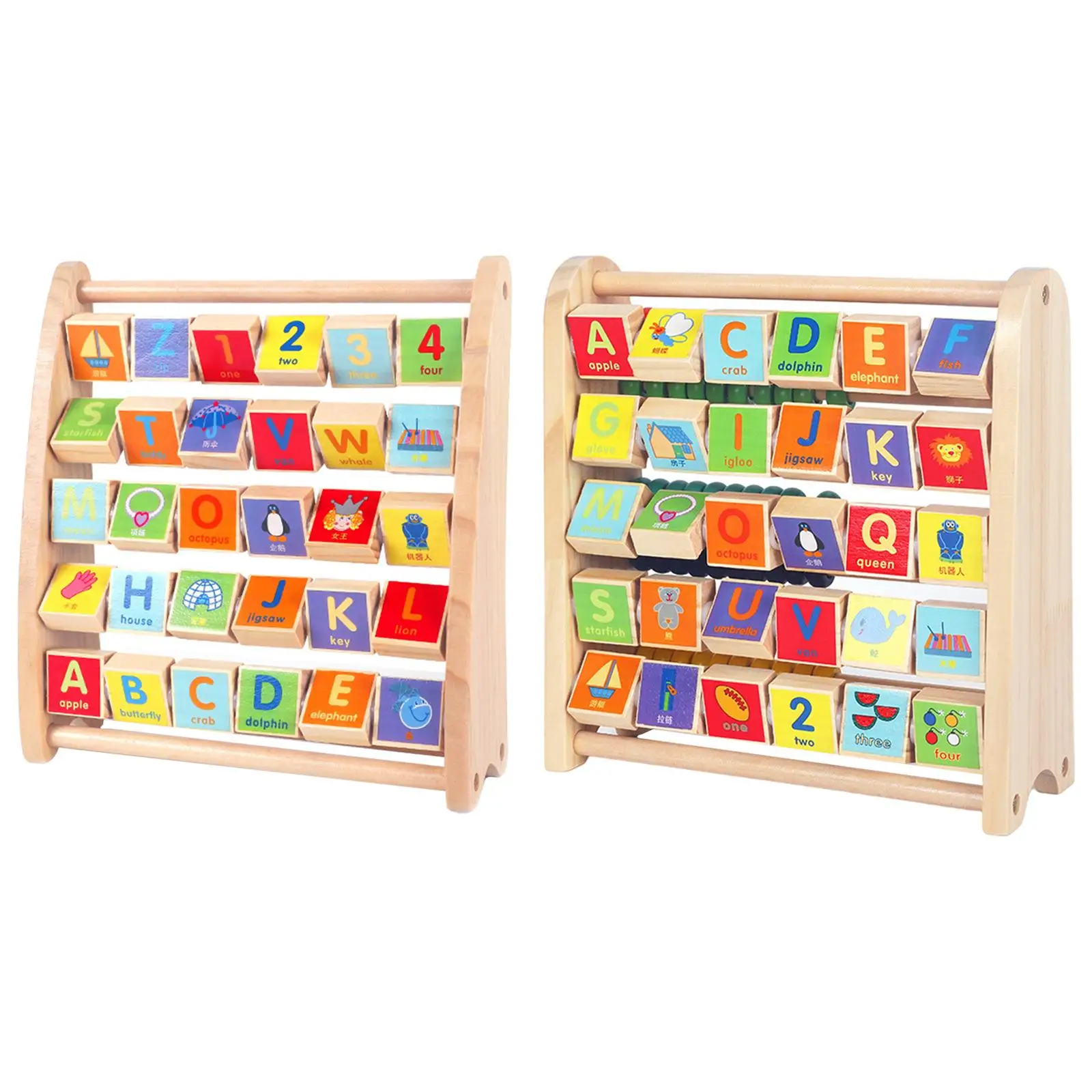 Abacus Wooden Counting Frame with Accounts Learning Toy Abacus Multicolored