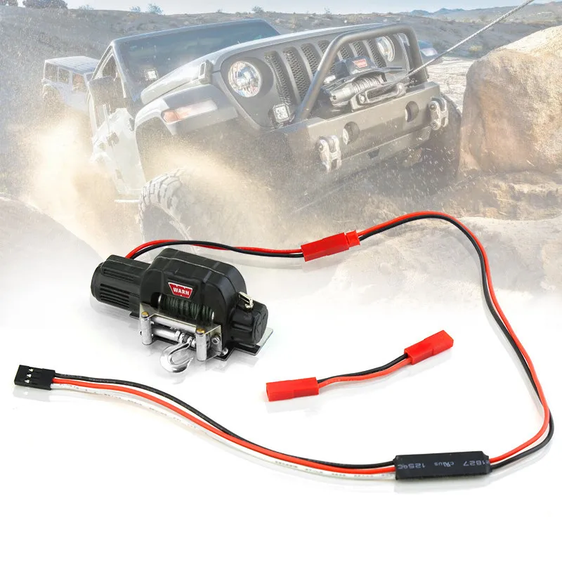 RC Car Wire Winch Controller CH3 Remote Controller Receive Cable With Adapter Plug Car Parts For 1/10 RC Crawler