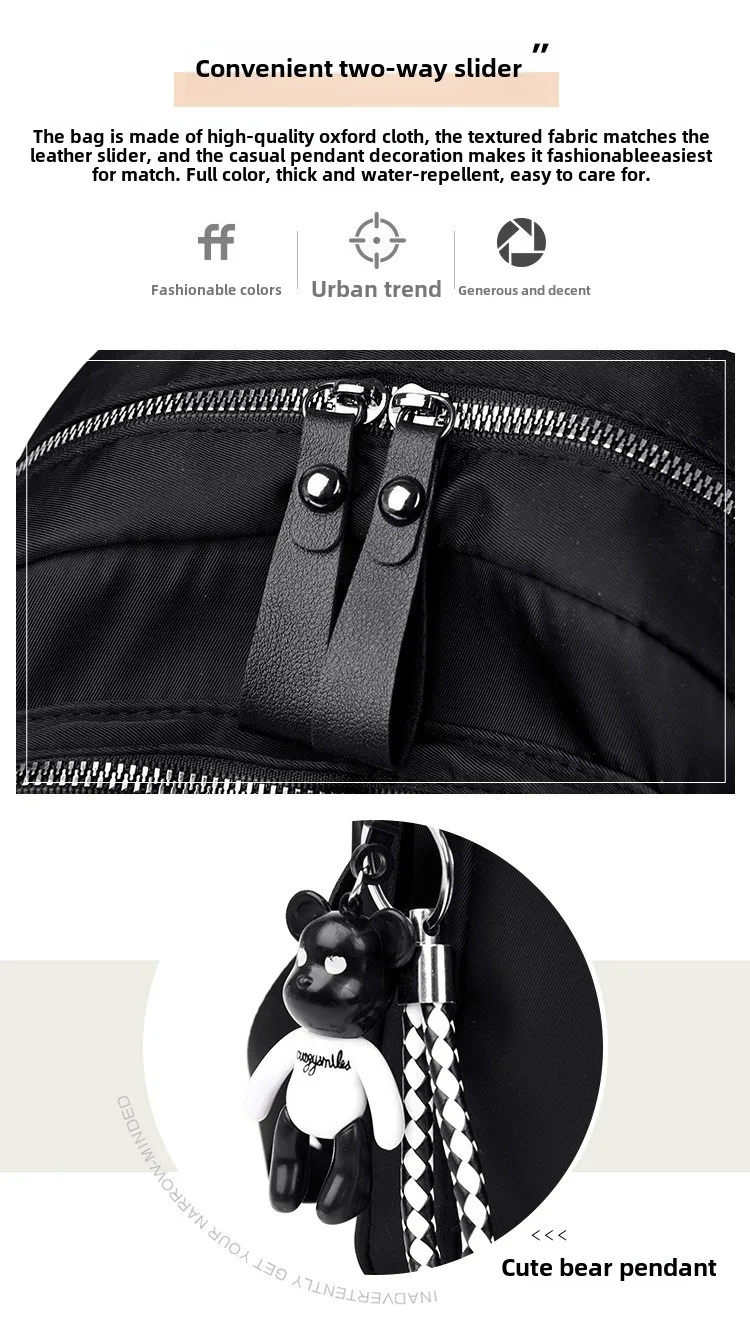 Backpack Women's Versatile Oxford Cloth New Travel Large Capacity Wear-resistant Lightweight Backpack Casual Women's Fashion