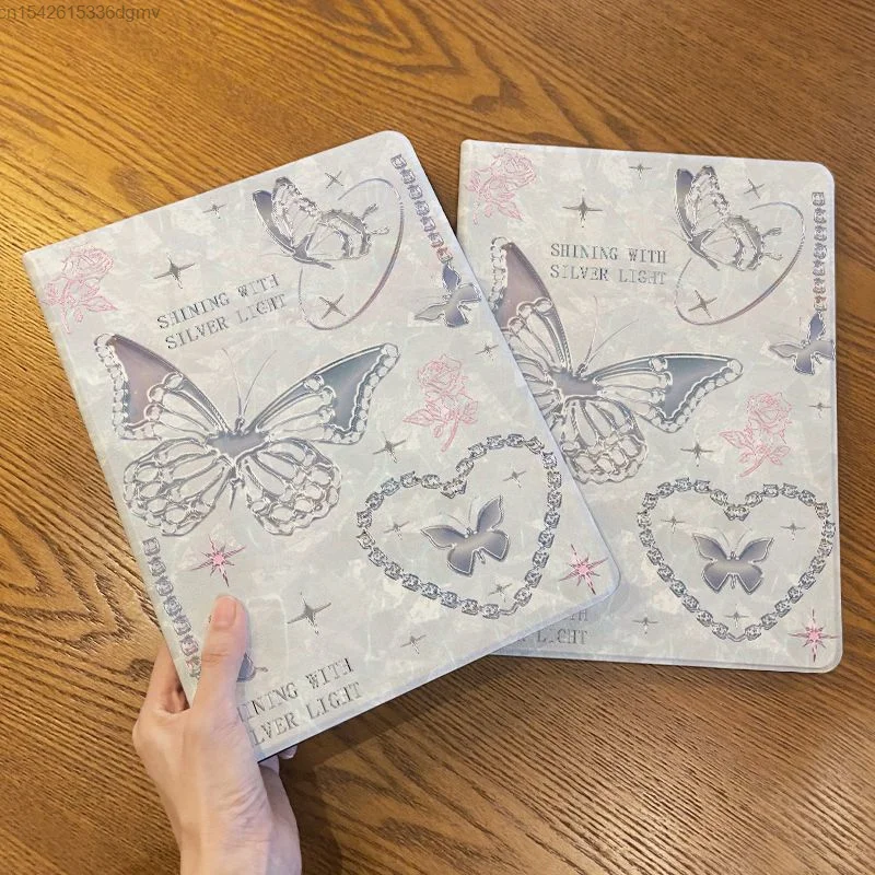 Butterfly 90s Vintage Tablet Cover For IPad Pro Air 5 4 Mini 6 Protective Case With Pen Slot Harajuku IPad 9 Book Style Cover