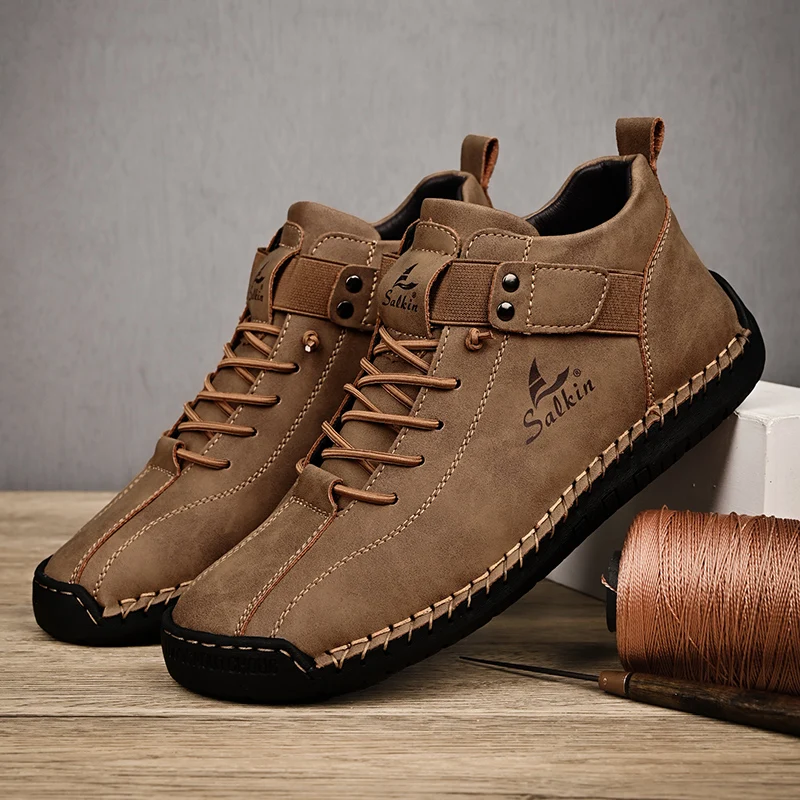 High Quality Man Lace-upShoe Male Outdoor Water Proof Comfortable Shoes Men for Work Spring Autumn Men\'s Concise Casual Shoes