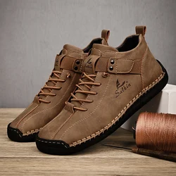 High Quality Man Lace-upShoe Male Outdoor Water Proof Comfortable Shoes Men for Work Spring Autumn Men's Concise Casual Shoes