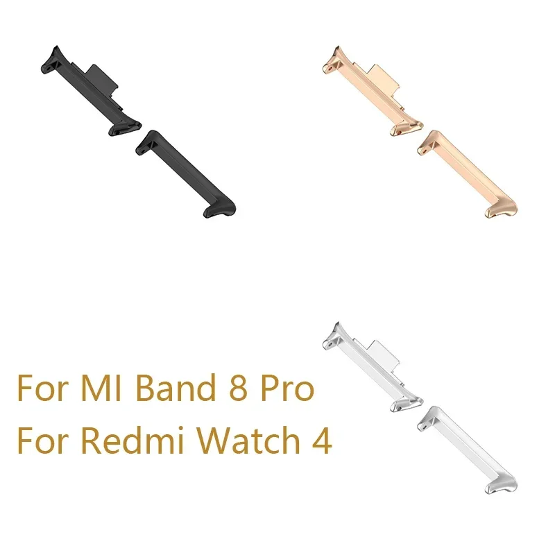 1 Pair Adapter for Xiaomi Mi Band 8 Pro Wristband 316L Stainless Steel Watchband Connector for Redmi Watch 4 Strap Accessories