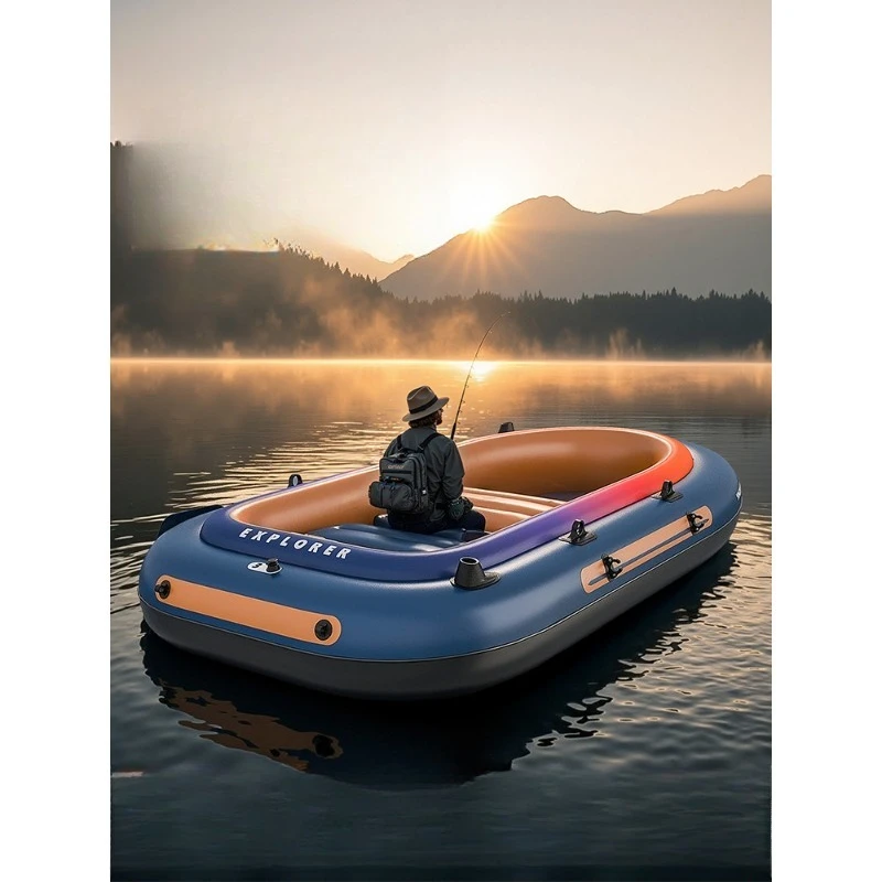 Kayak fishing boat, outdoor rafting wild fishing boat, thickened rubber boat, assault boat