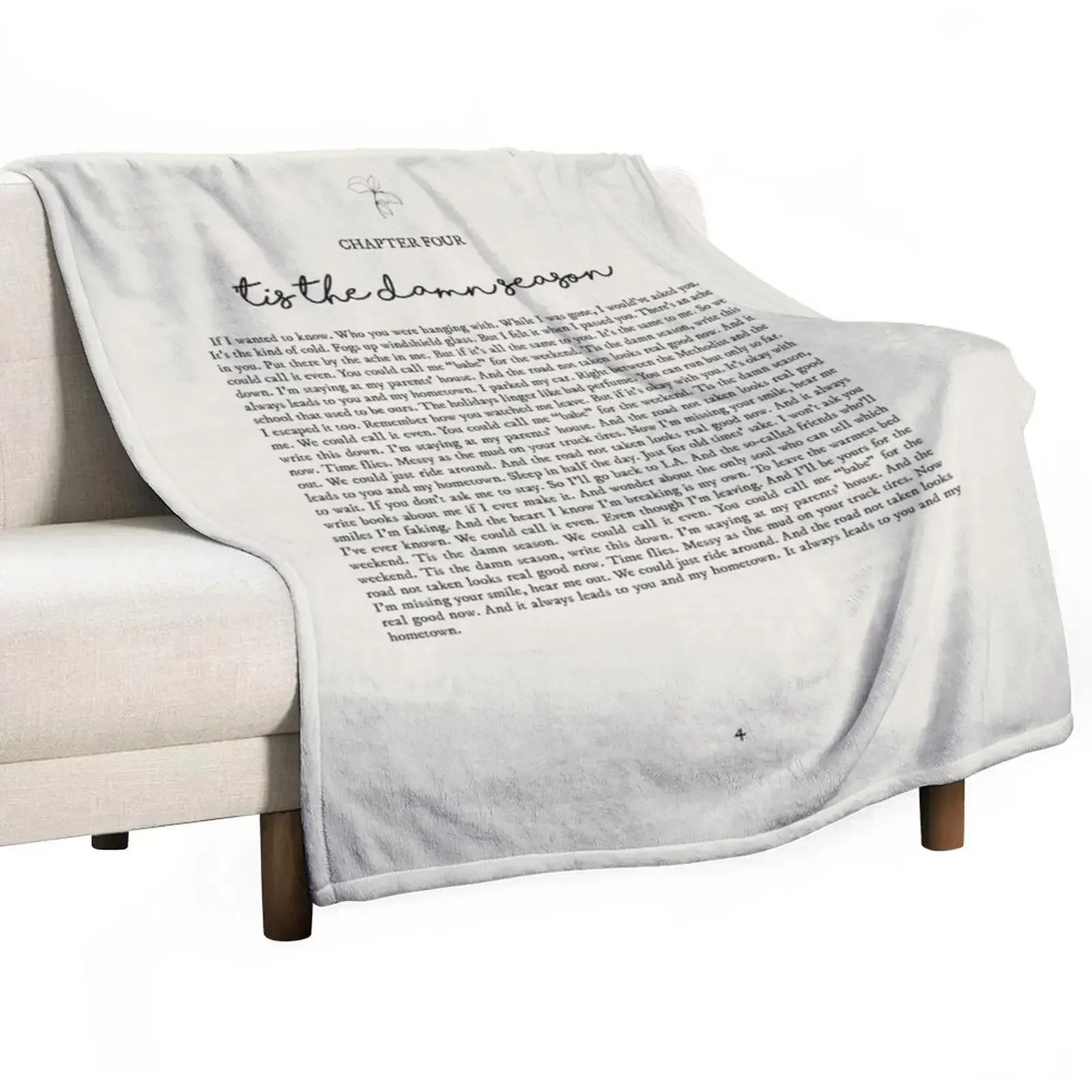 Tis The Damn Season Lyrics Throw Blanket funny gift Decorative Sofa halloween Blankets