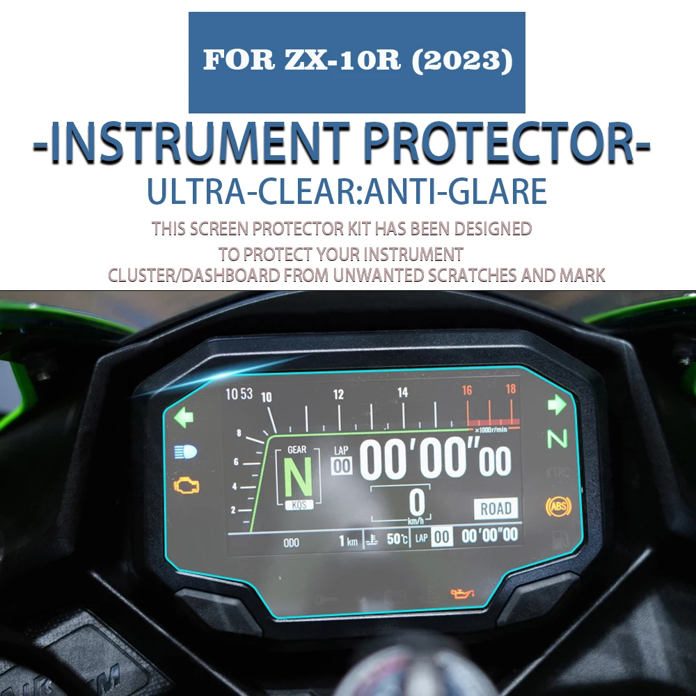 

For Kawasaki 2023+ ZX-10R Motorcycle Accessories Scratch Cluster Screen Dashboard Protection Instrument Film