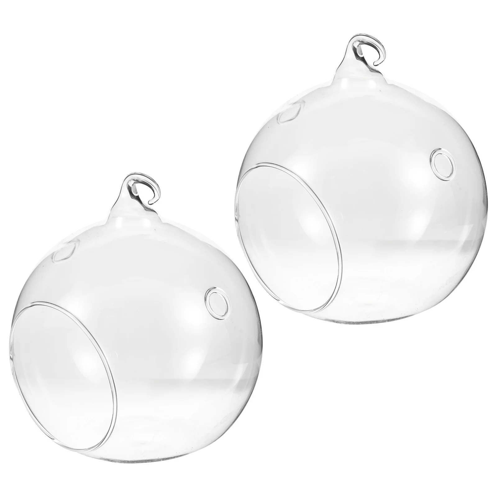 

2Pcs Hanging Globe Terrarium Premium Plant Holder for Indoor Garden Decor Creative Home Office Patio Decoration Glass