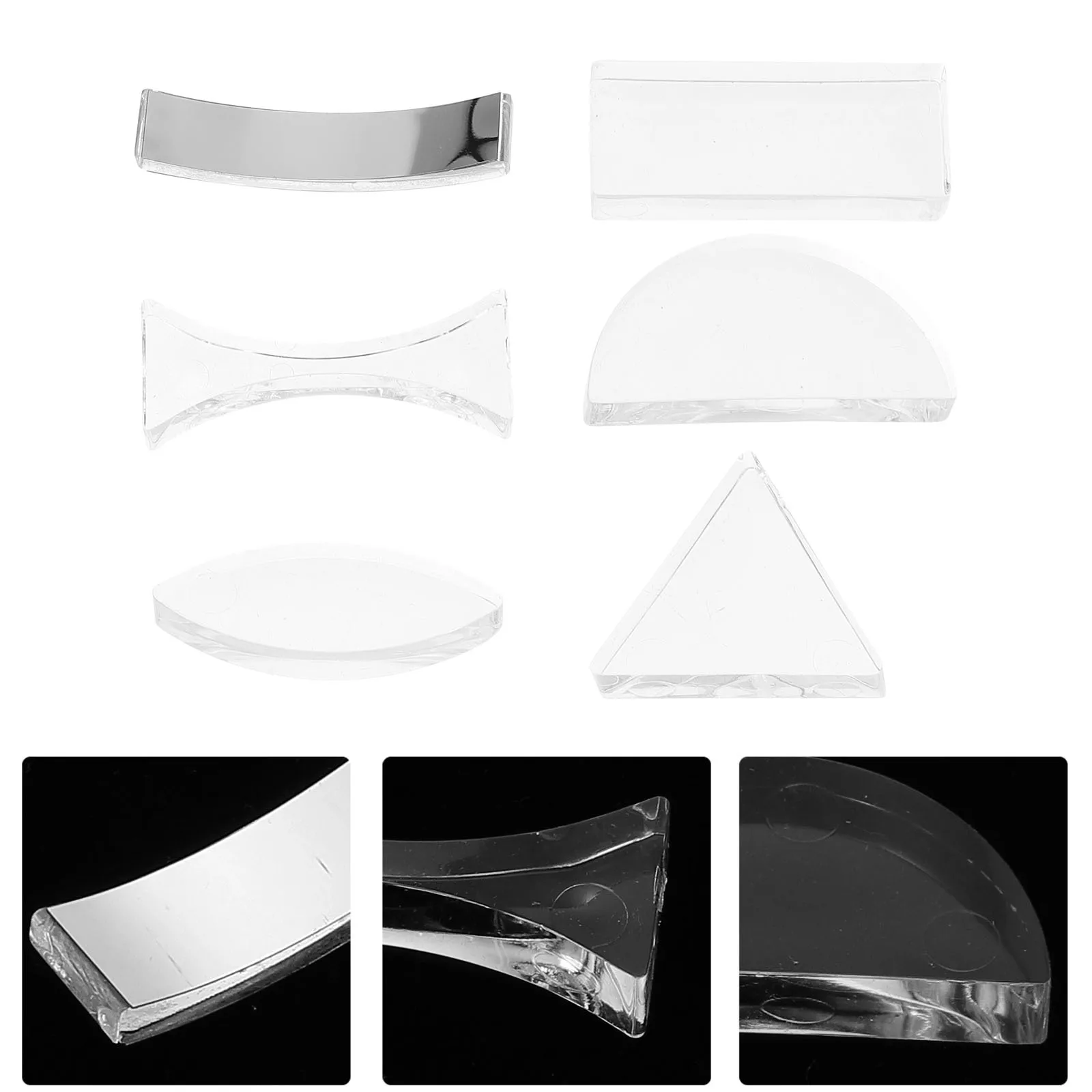 

1Set Optical Lens Set Precise Size Processing Physics Teaching Equipment Concave Convex Lens for Education