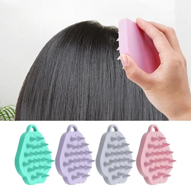 Hair Shampoo Brush Soft Silicone Scalp Brush for Hair Growth Scalp Exfoliator and Wet Dry Brush Detangling Brush