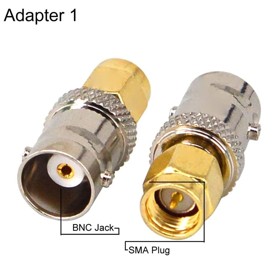 SMA to BNC Kits 2 Set RF Adapter Connector Kits for SDR Ham Radio Baofeng UV-5R UV82 V-5R5 Two Way Handheld Radio