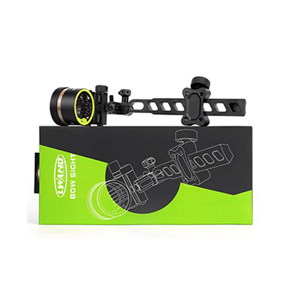 M2 Fine-tuning Five Needles Sight Compound Bow Quick-tuning Aiming Scope Short/Long Rod for Selection