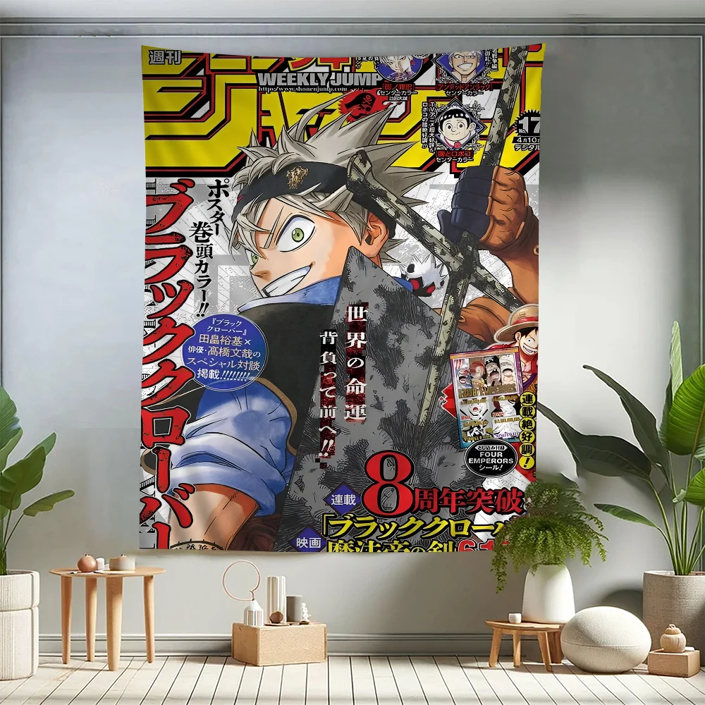 1PC Anime Black Clover Cartoon Tapestry Wall Hanging Decoration Household Home Decor