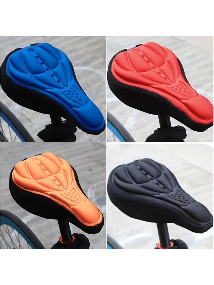 Bike Seat Cover Bicycle Silicone 3D Gel Saddle Pad Padded Soft Cushion Comfort EVA Anti Friction Seat