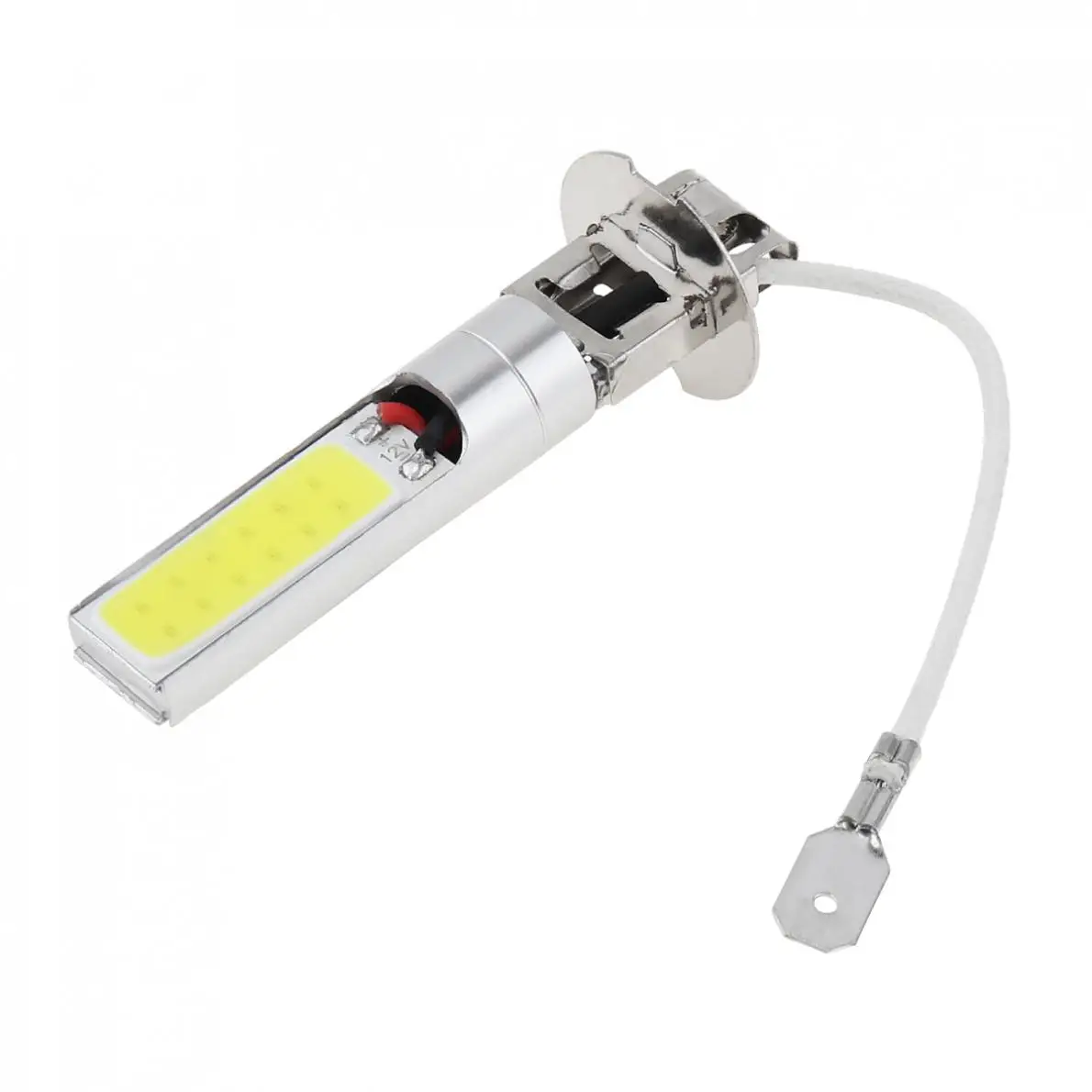 H1 H3 หลอดไฟ LED รถหมอกไฟ CANbus Super Bright ไฟหน้าหลอดไฟ COB 12V 6000K ไฟวิ่ง Auto รถจักรยานยนต์