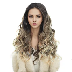 Alibaby-peluca sintética ondulada con malla frontal para mujer, cabellera de Cosplay de 13x3, 26 pulgadas, alta calidad