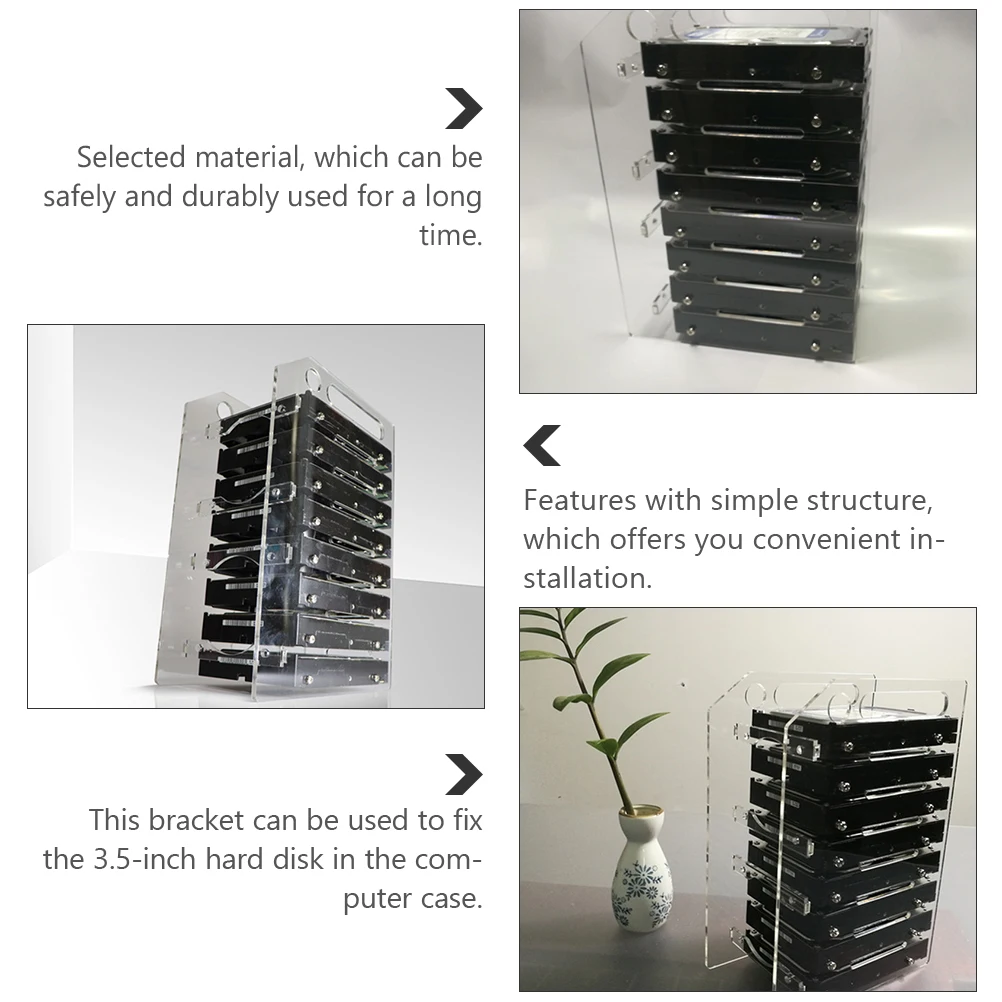 

Multi-layer Shelf 3.5 Inch Hard Disk Computer Case Stand Heat Dissipation Protection for PC Storage Accessories