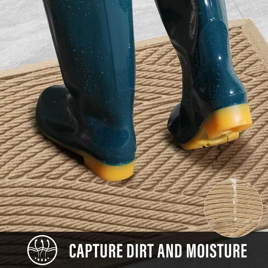 

Прочный придверный коврик, впитывающий грязь, устойчивый к пятнам и выцветанию, для улицы и дома, с нескользящей основой.