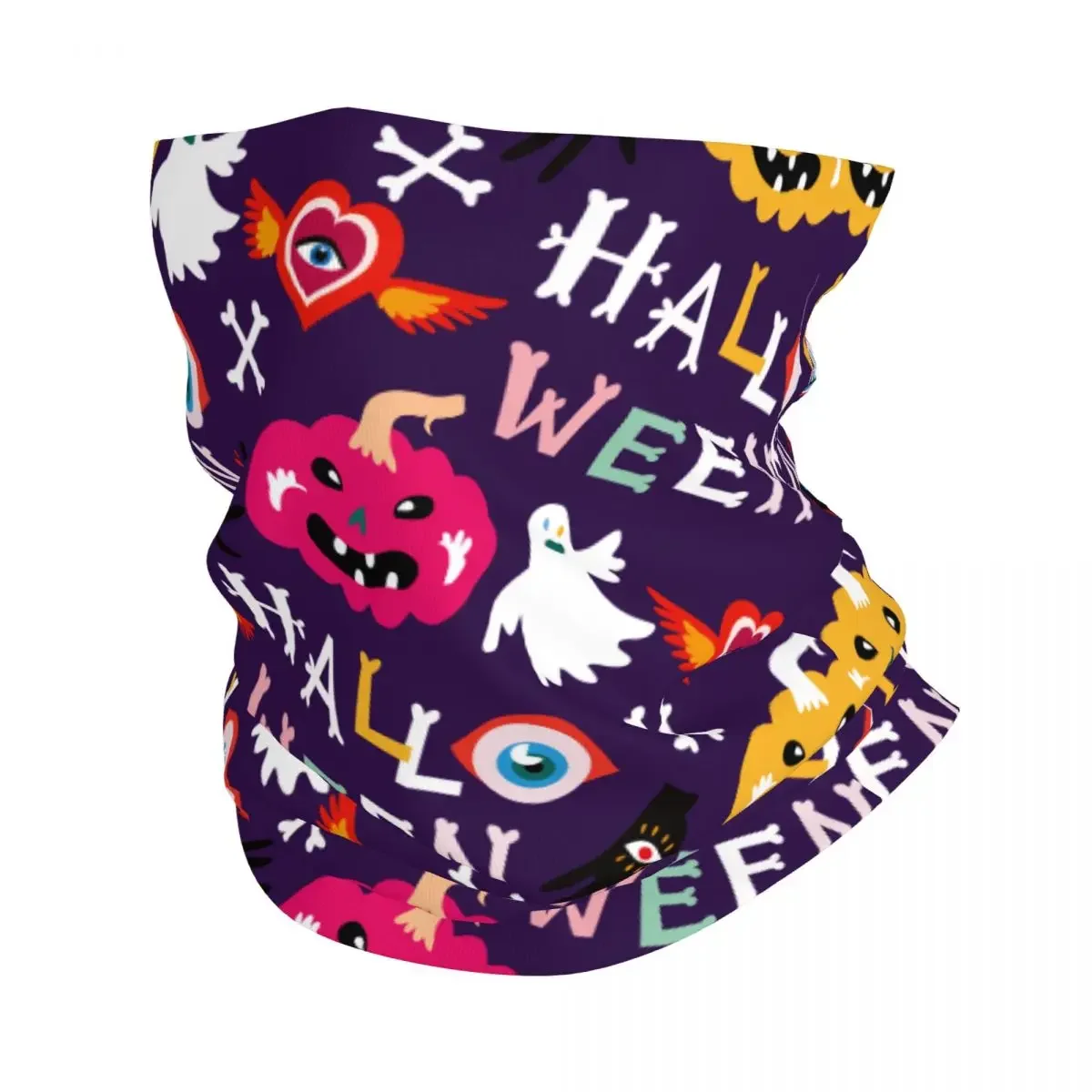 Halloween Pumpkins Bandana Neck Gaiter Balaclavas Mask Scarf Multifunctional Cycling Outdoor Sports for Men Women Windproof