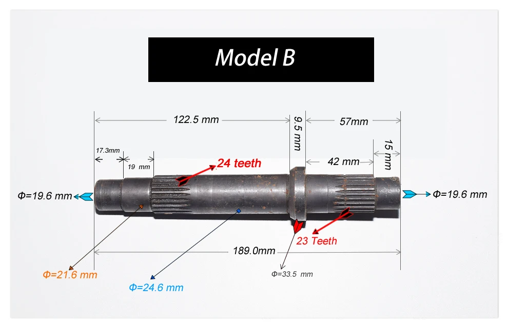 

Output Shaft Fit For PGO250 BUGGY/BR250 BUG Rider/Pgo 250 bugrider