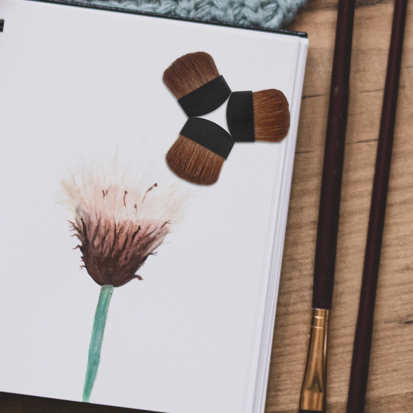 مجموعة فرش رسم مكونة من 10 قطع للألوان المائية وزيت الأكريليك وتفاصيل دقيقة وخفيفة الوزن ومحمولة مجموعة أدوات فنية للمبتدئين والطلاب والفنانين #4