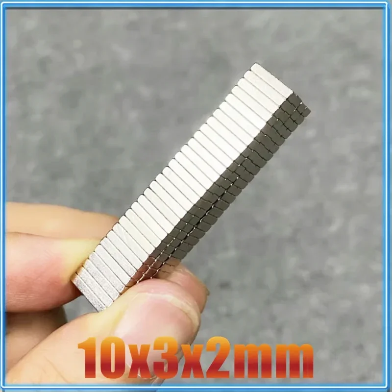 10x3x2mm 20/50/100/500/2000pcs N35 Strong Neodymium Square Magnet 10*3*2 Block Magnets Powerful Permanent Magnetic Materials