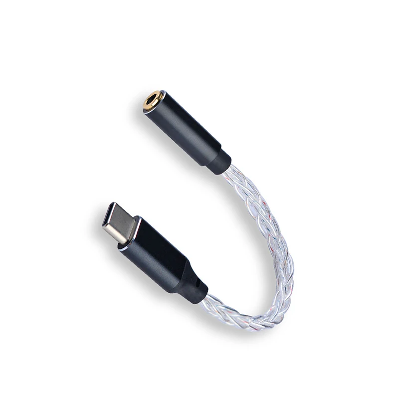 JCALLY JM20 CS43131DAC High-Quality Digital Audio Transfer Line Sterling Silver Line TYPEC To 3.5MM For Android