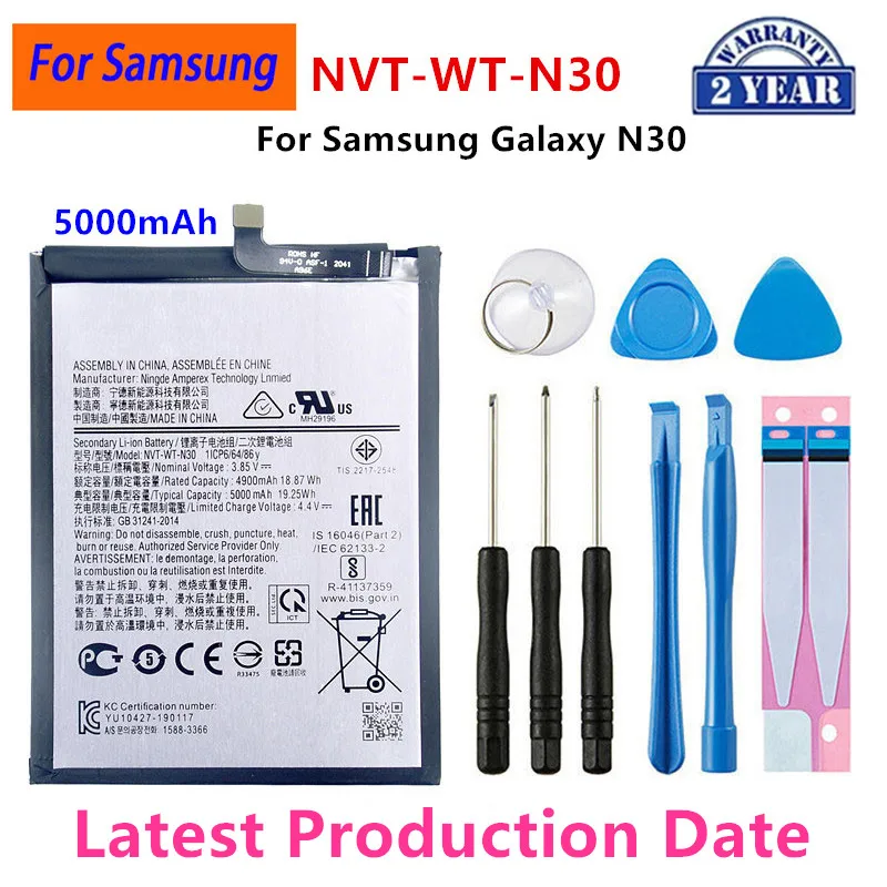 

Brand New NVT-WT-N30 5000mAh Replacement Battery For Samsung Galaxy N30 Mobile Phone Batteries+Tools