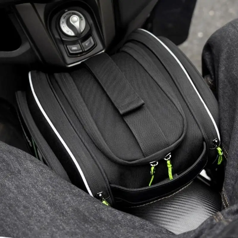 2025 New High Capacity 12L Motorcycle Storage Bag Including Double Closure Helmet Compartment and Contoured Design for cycling