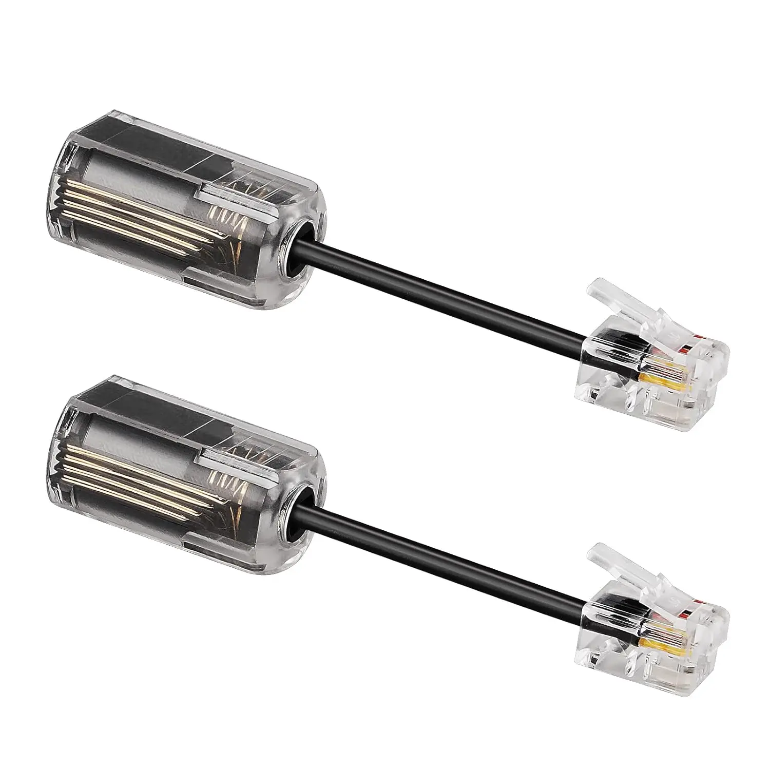 Anti-Tangle Telephone Handset Cable, 360 Degree Rotating Swivel Cord Untangler for Landline Phones (2 Pack)