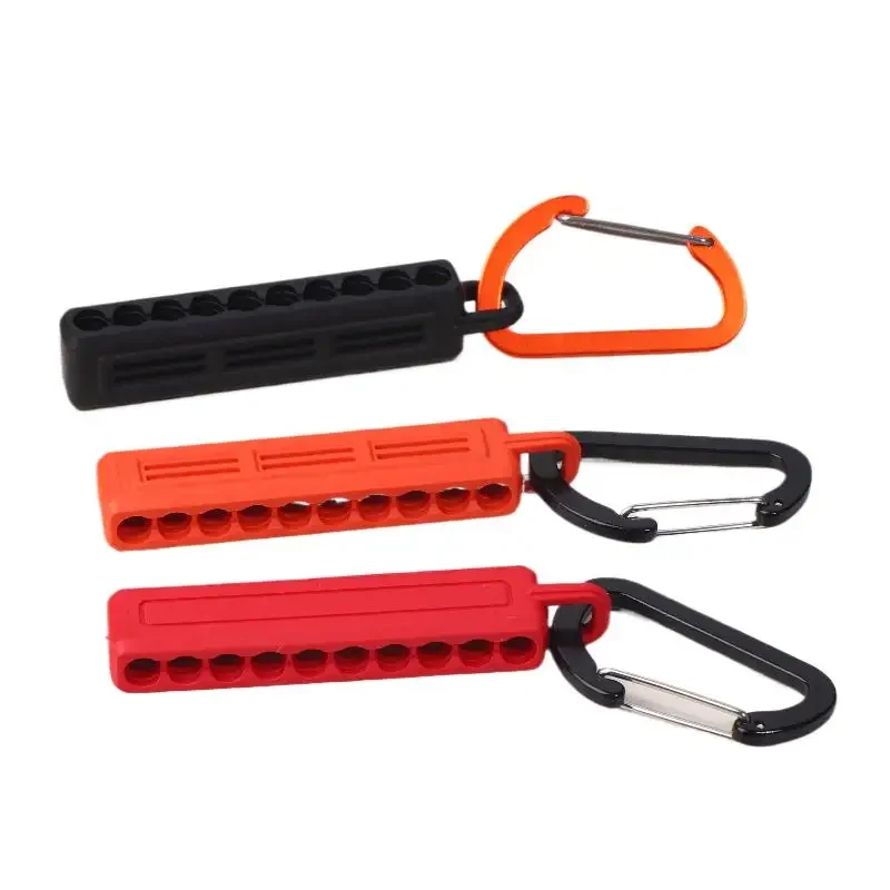1Pcs Hex Shank Screwdriver Bit Holder Portable 10 Holes Storage Case Organizer Screw Driver Head Drill Bits Stand Case Tools