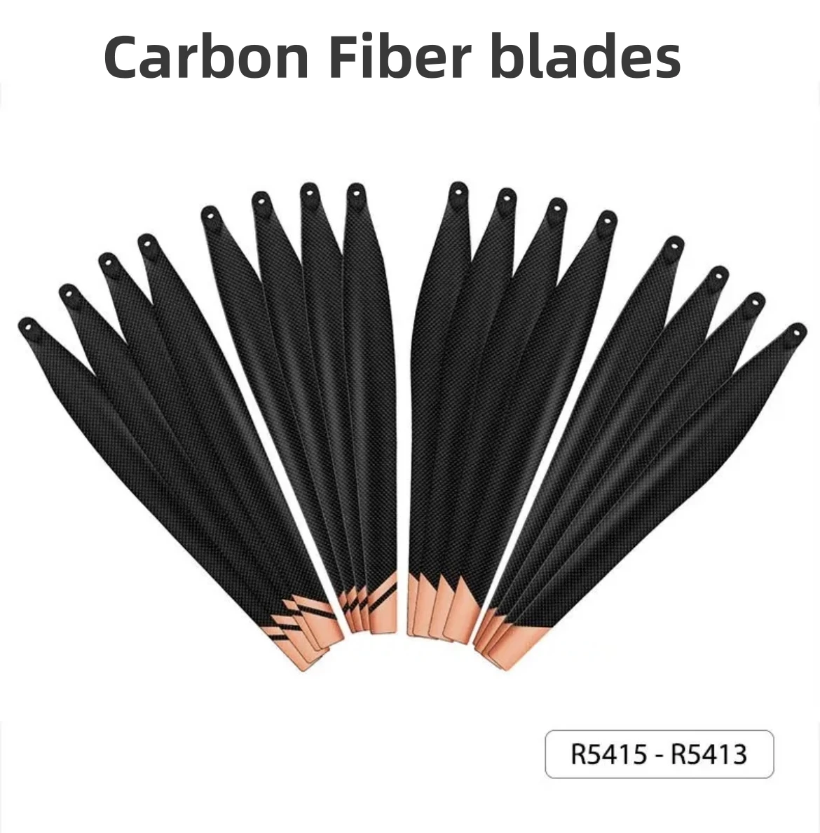 16pcs Carbon Fiber propellers Nylon Propellers R5413 R5415 Blade CW CCW props For DJI Agras T40 T50 Drone (Non original)