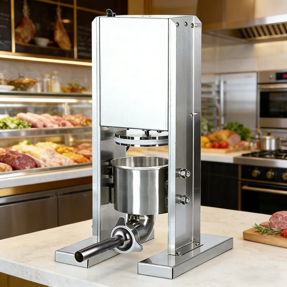 

Commercial Stainless Steel Electric Sausage Stuffer Machine for Hot Dog Sausage Casing Filling Suitable for Home and Food